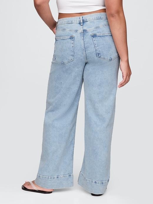 High Rise Stride Wide-Leg Ankle Jeans Product Image