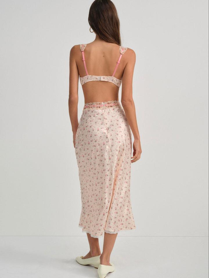 Peaches & Cream Midi Skirt — Peach Product Image
