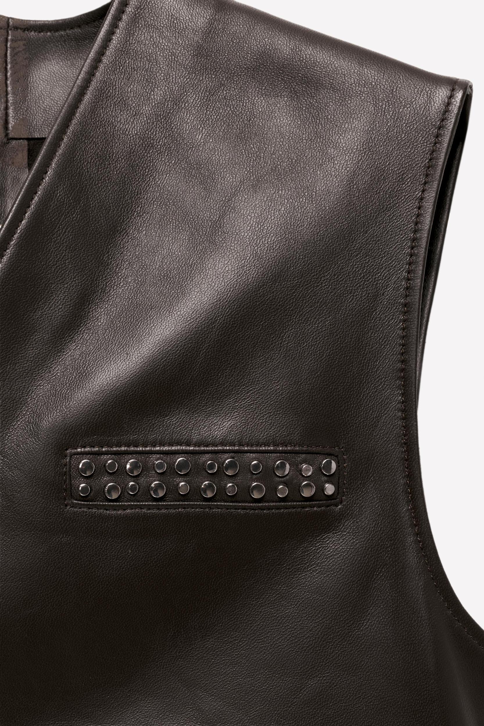 STUDDED LEATHER VEST LUDOVIC DE SAINT SERNIN x ZARA Product Image
