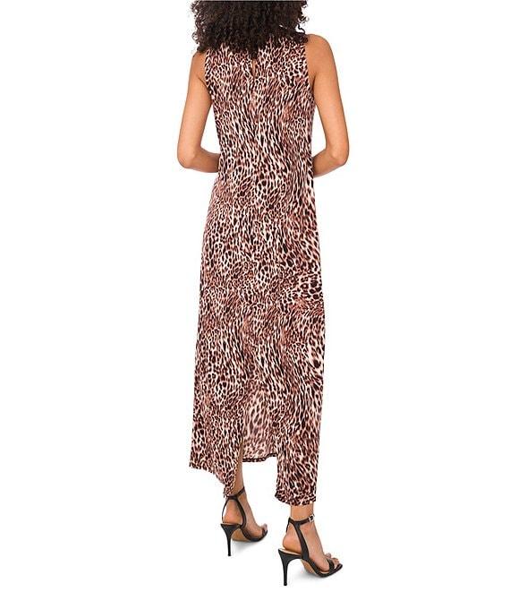Vince Camuto Knit Round Neck Sleeveless Maxi Sheath Dress Product Image