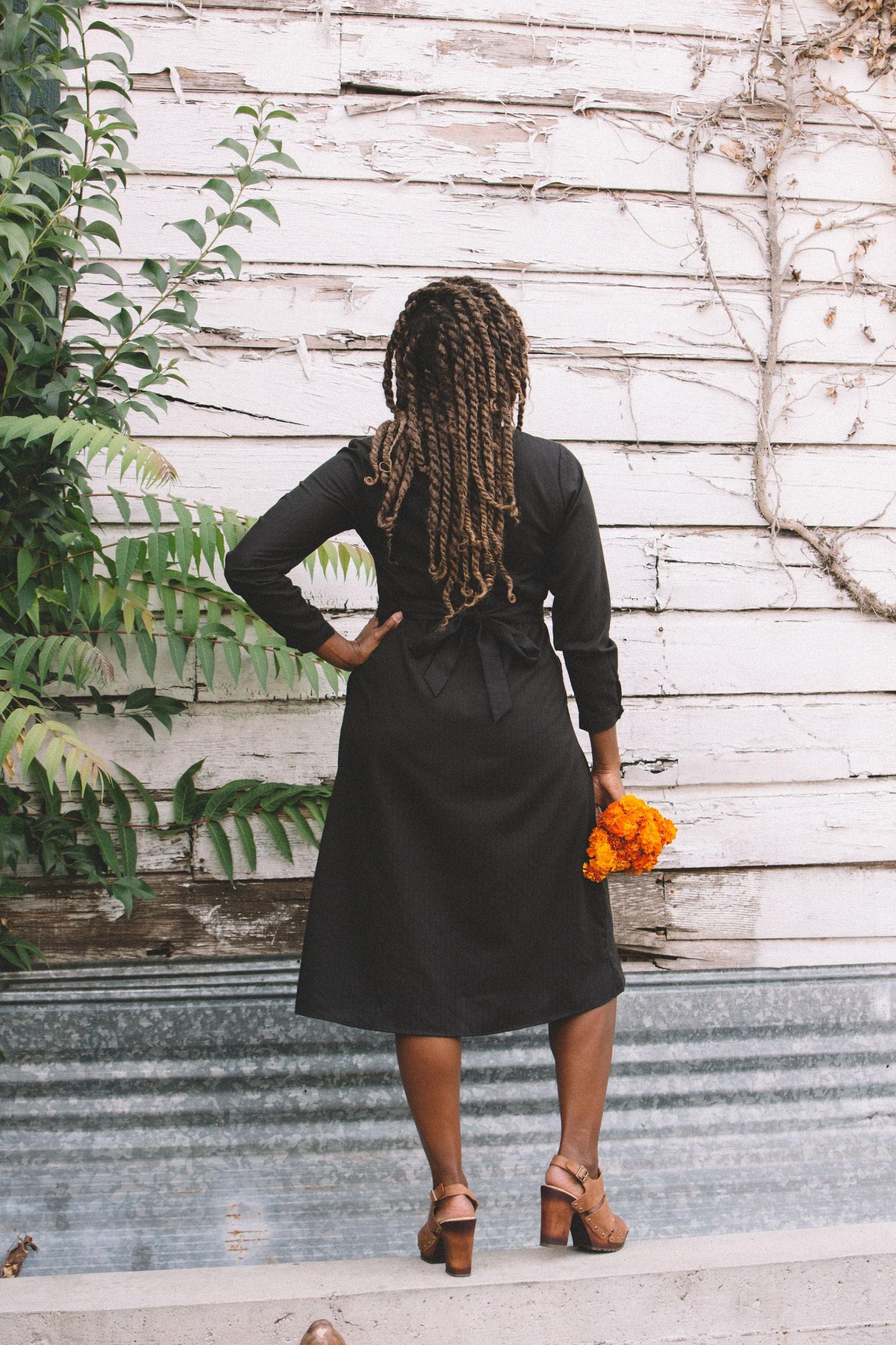 Vera Dress in Black Embroidery Product Image