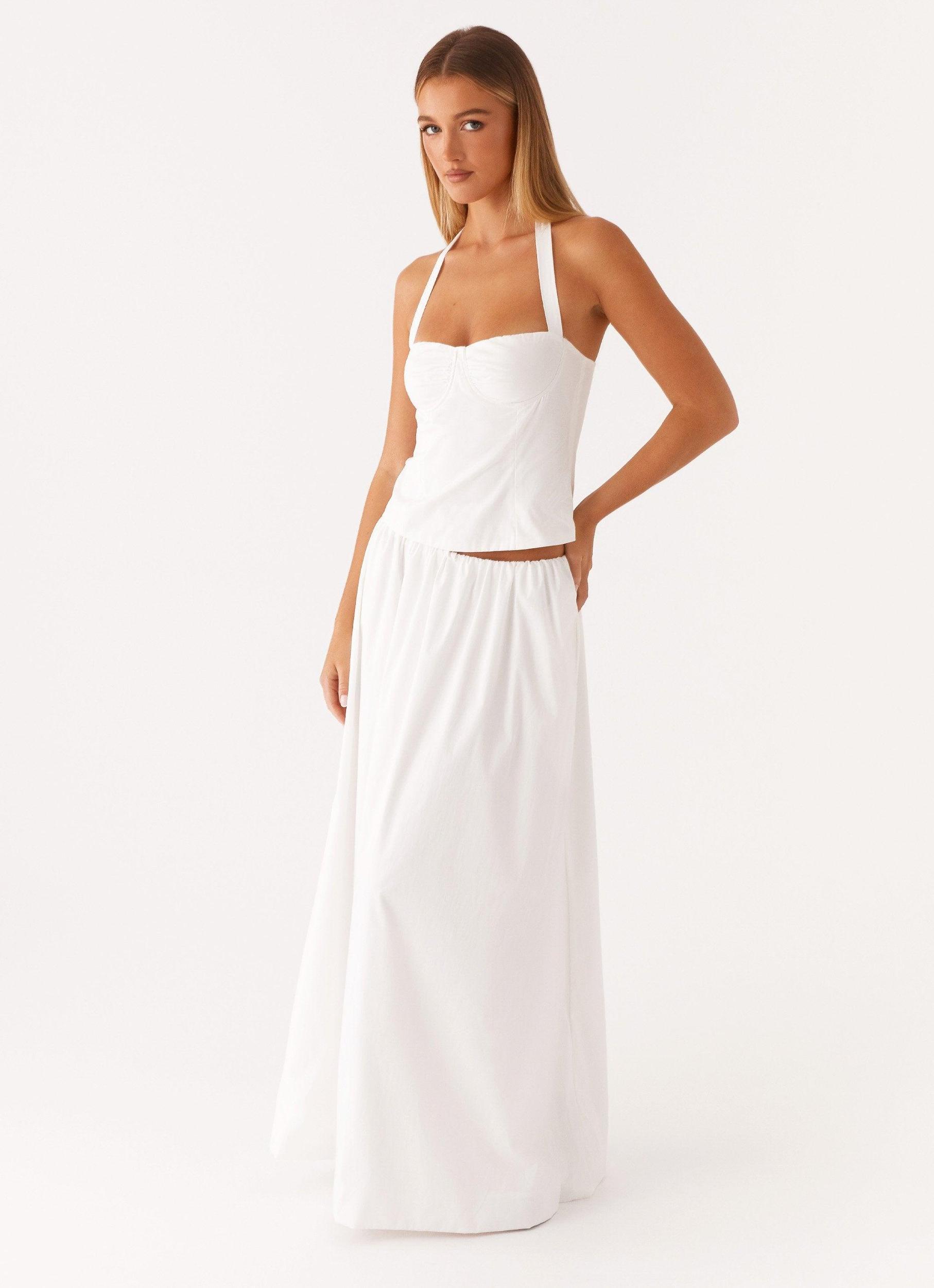 Cheryl Maxi Skirt - White Product Image