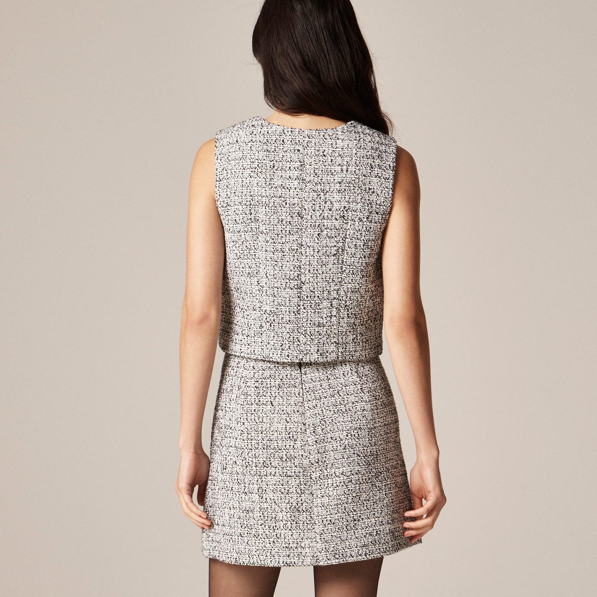 Flap-pocket mini skirt in tweed Product Image