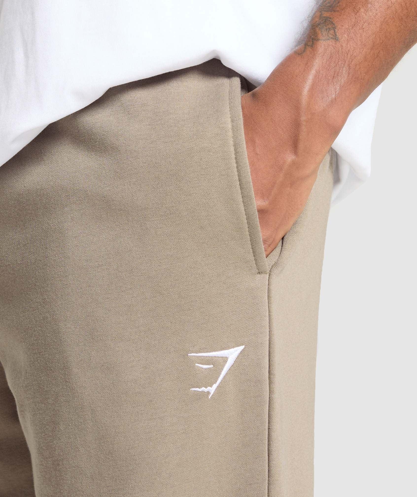 Gymshark Crest Straight Leg Joggers - Lifestyle Brown Male Product Image