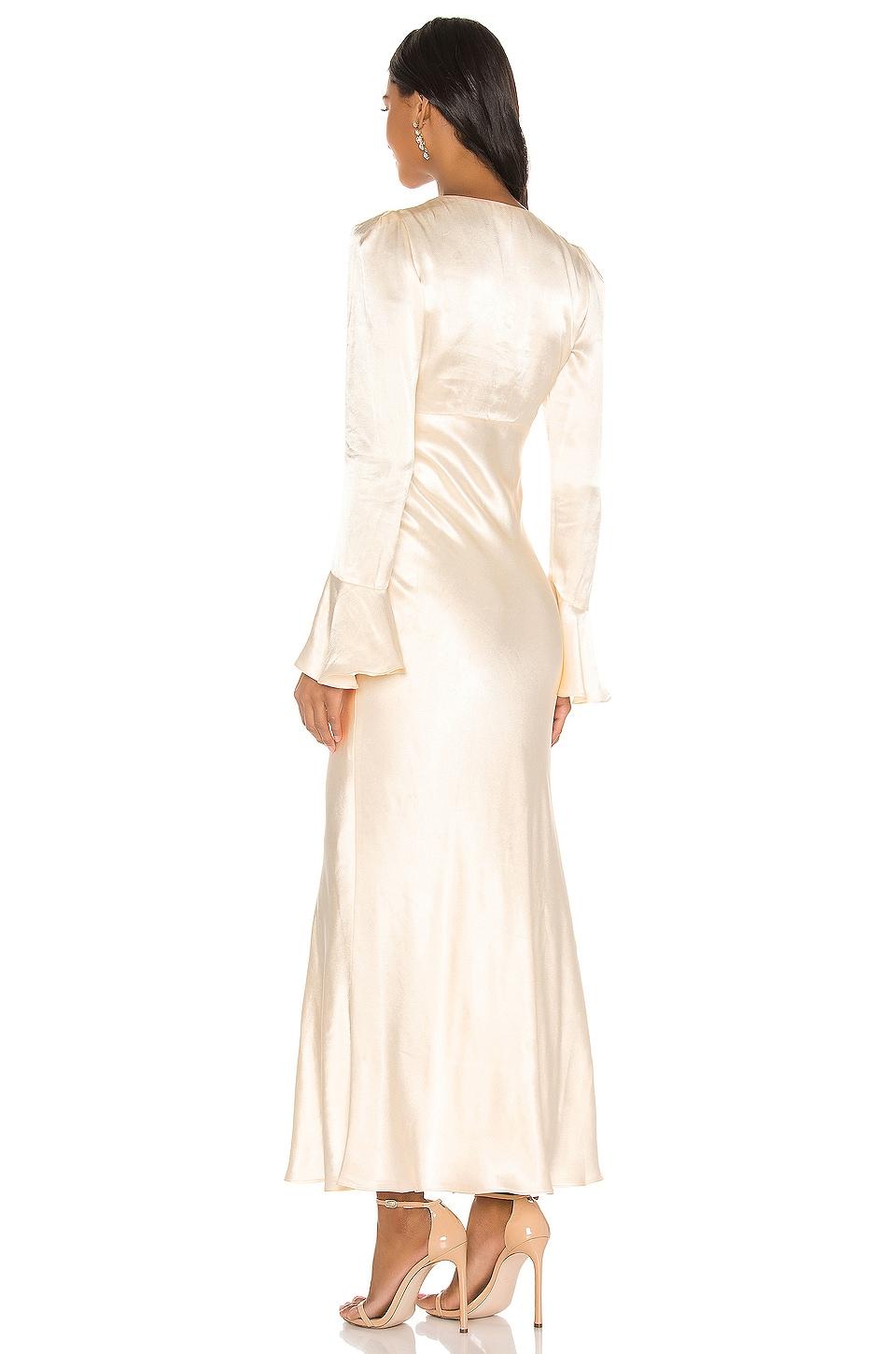 La Lune Frill Cuff Bias Midi Dress Shona Joy Product Image