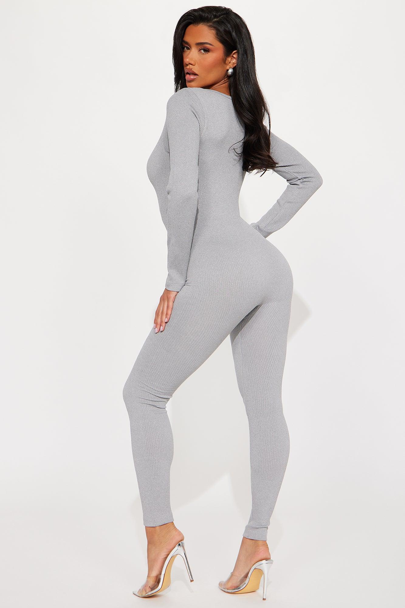 Giada Seamless Jumpsuit - Heather Grey Product Image