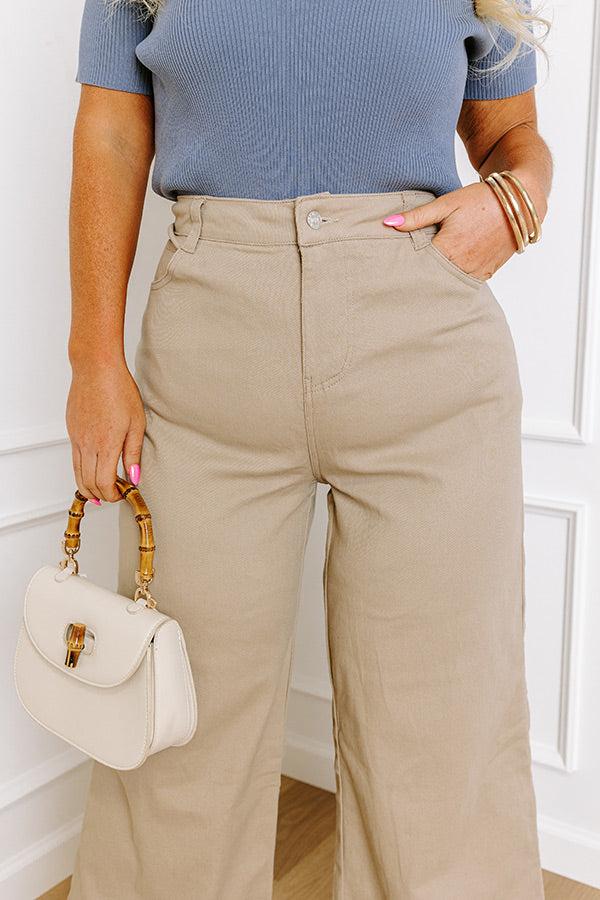 The Dex High Waist Straight Leg Jean In Warm Taupe Curves Product Image