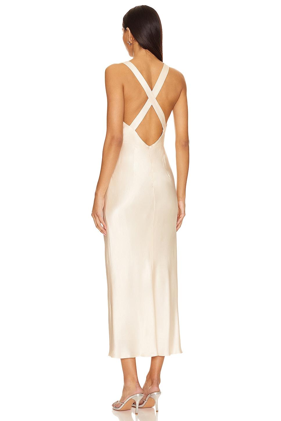 La Lune Plunged Cross Back Midi Dress Shona Joy Product Image