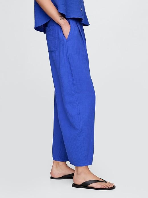 Cotton Gauze Easy Barrel Pants Product Image