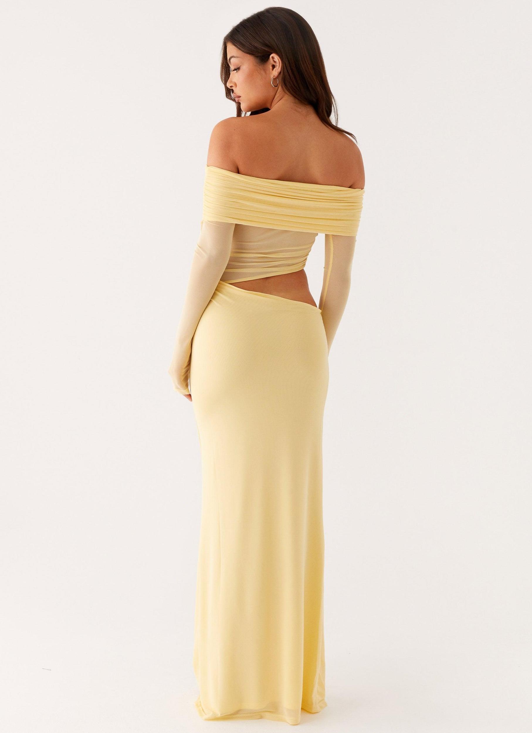Emery Maxi Dress - Yellow Product Image