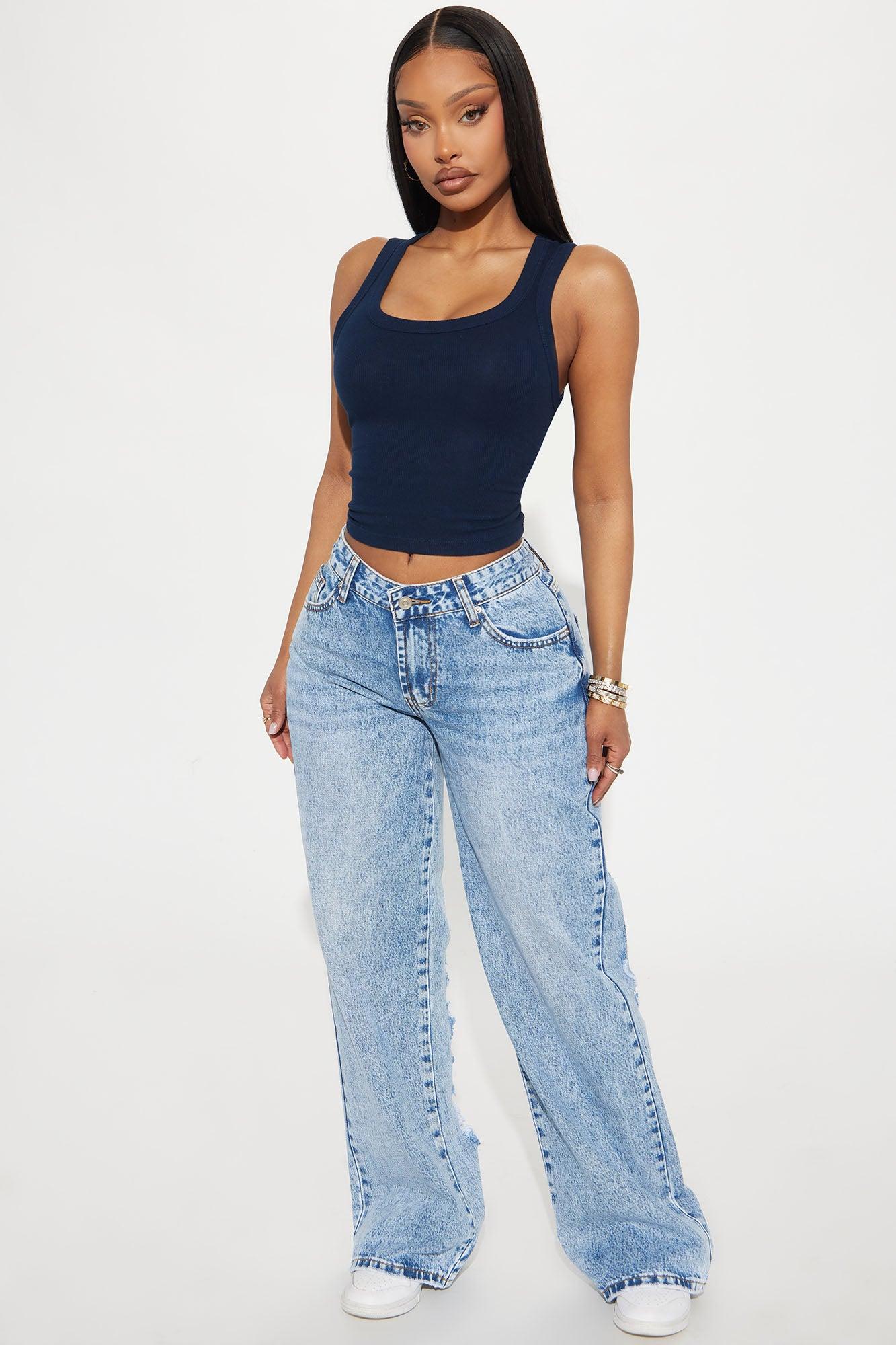 Remi Tank Top - Navy Product Image