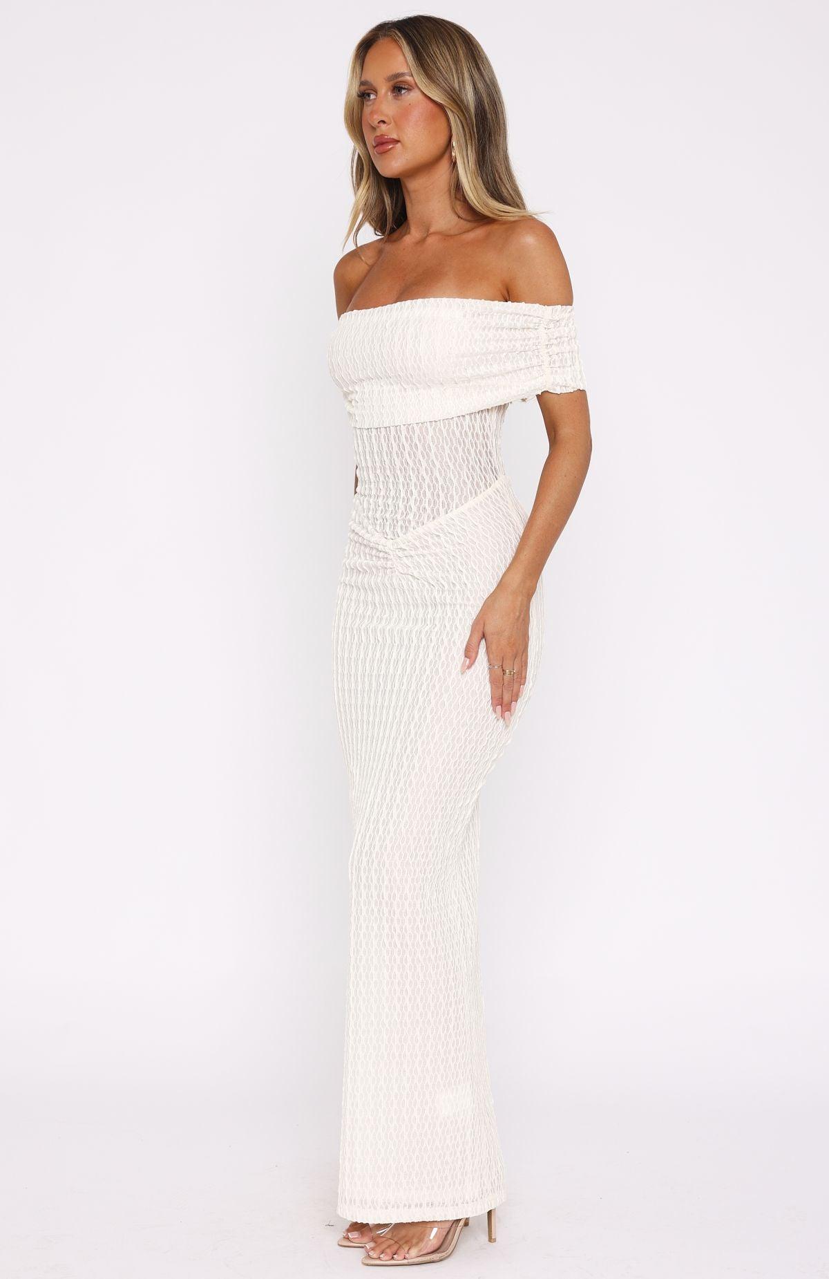 Unwritten Chapters Maxi Dress Off White Product Image