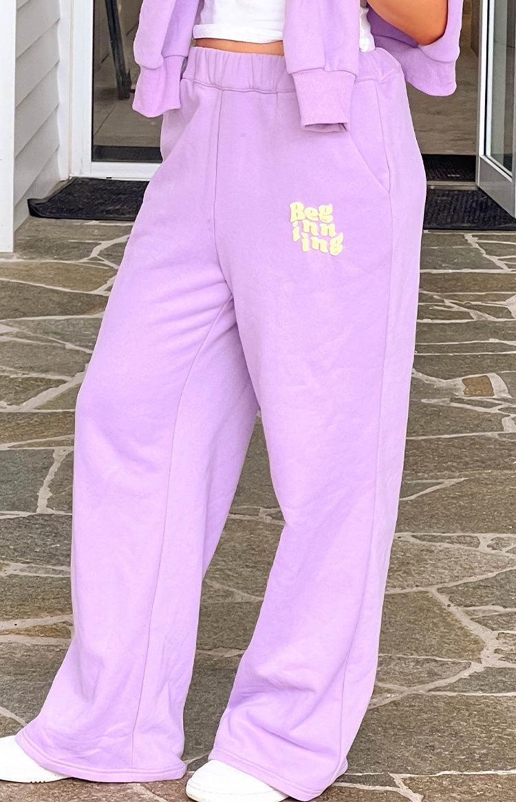 Beginning Purple Snuggle Track Pants Product Image