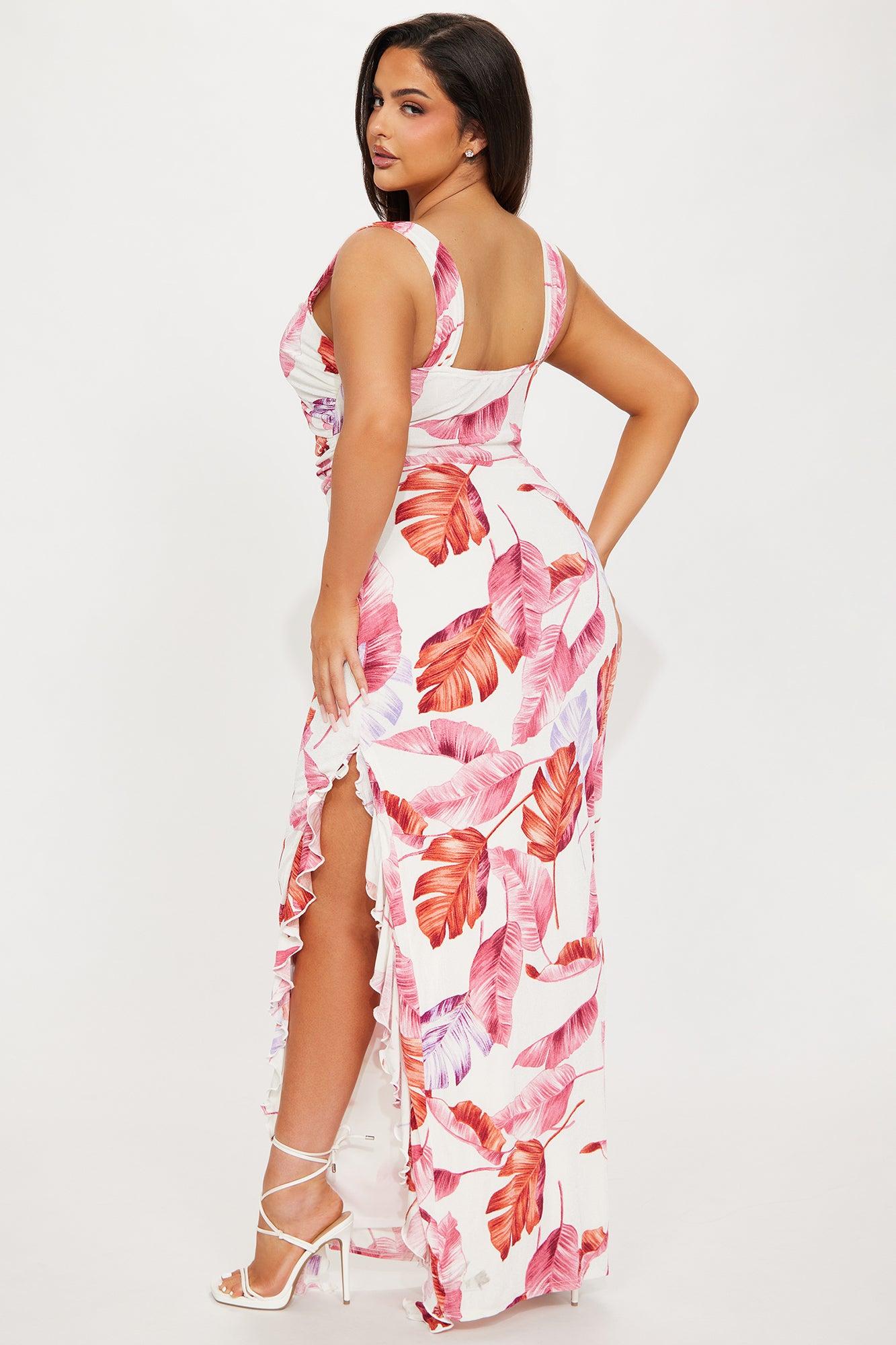 Pretty And Playful Maxi Dress - White/combo Product Image
