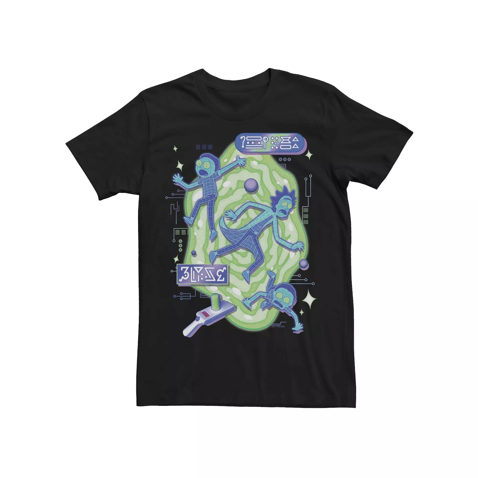 Men's Rick And Morty Holographic Neon Tee,  Product Image