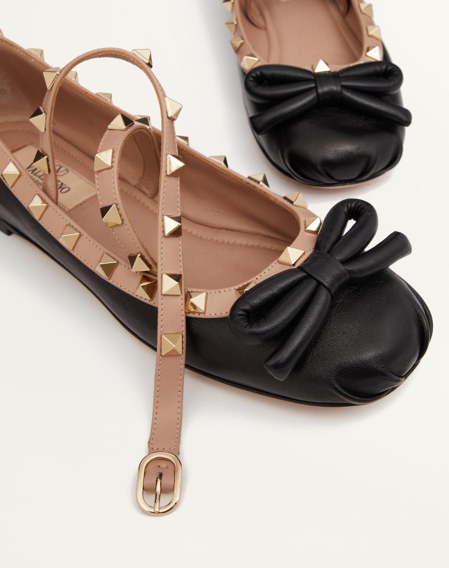 Rockstud Ballerina In Nappa Leather Product Image