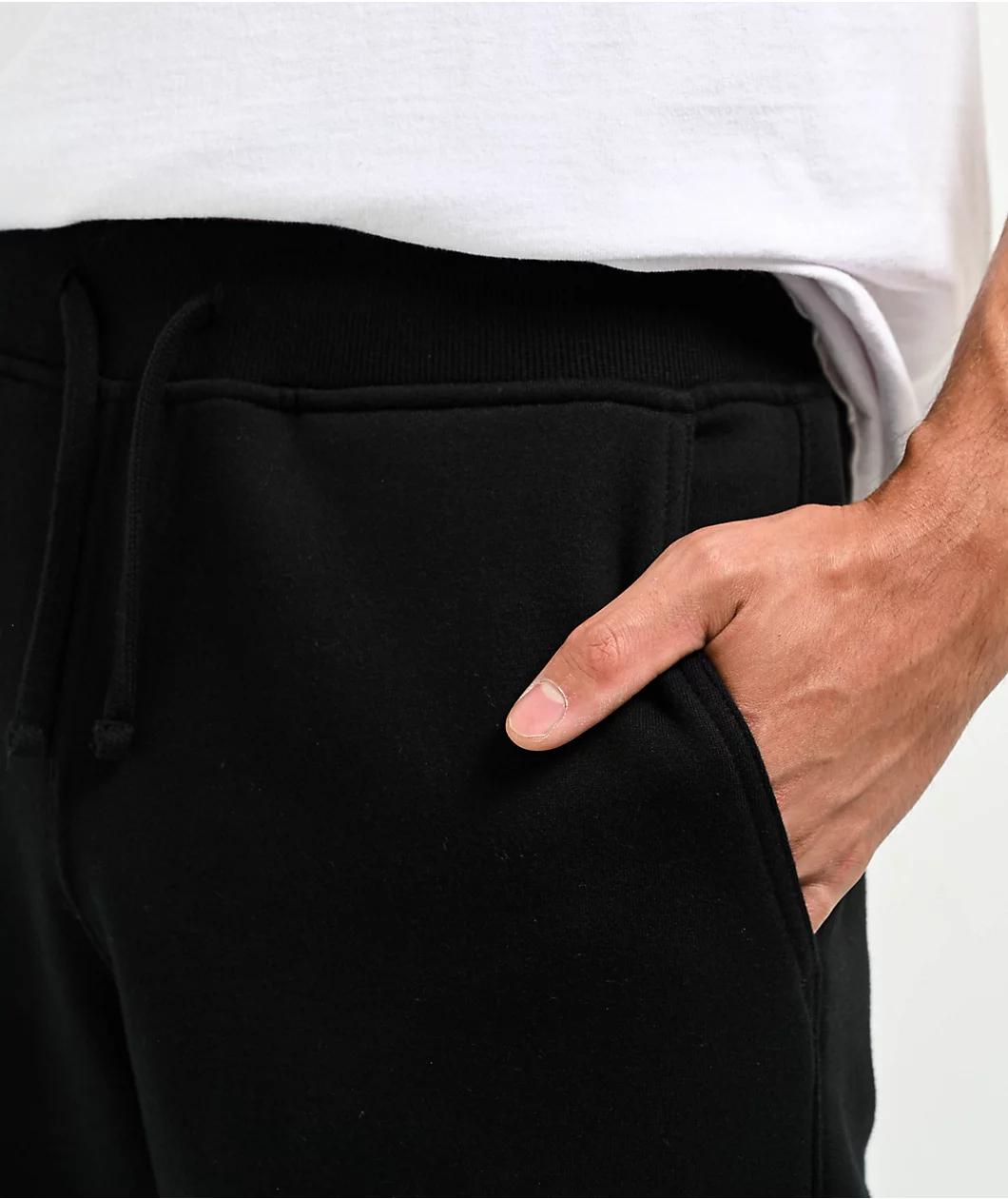 Ninth Hall Fundamentals Black Cargo Skate Sweat Shorts Product Image