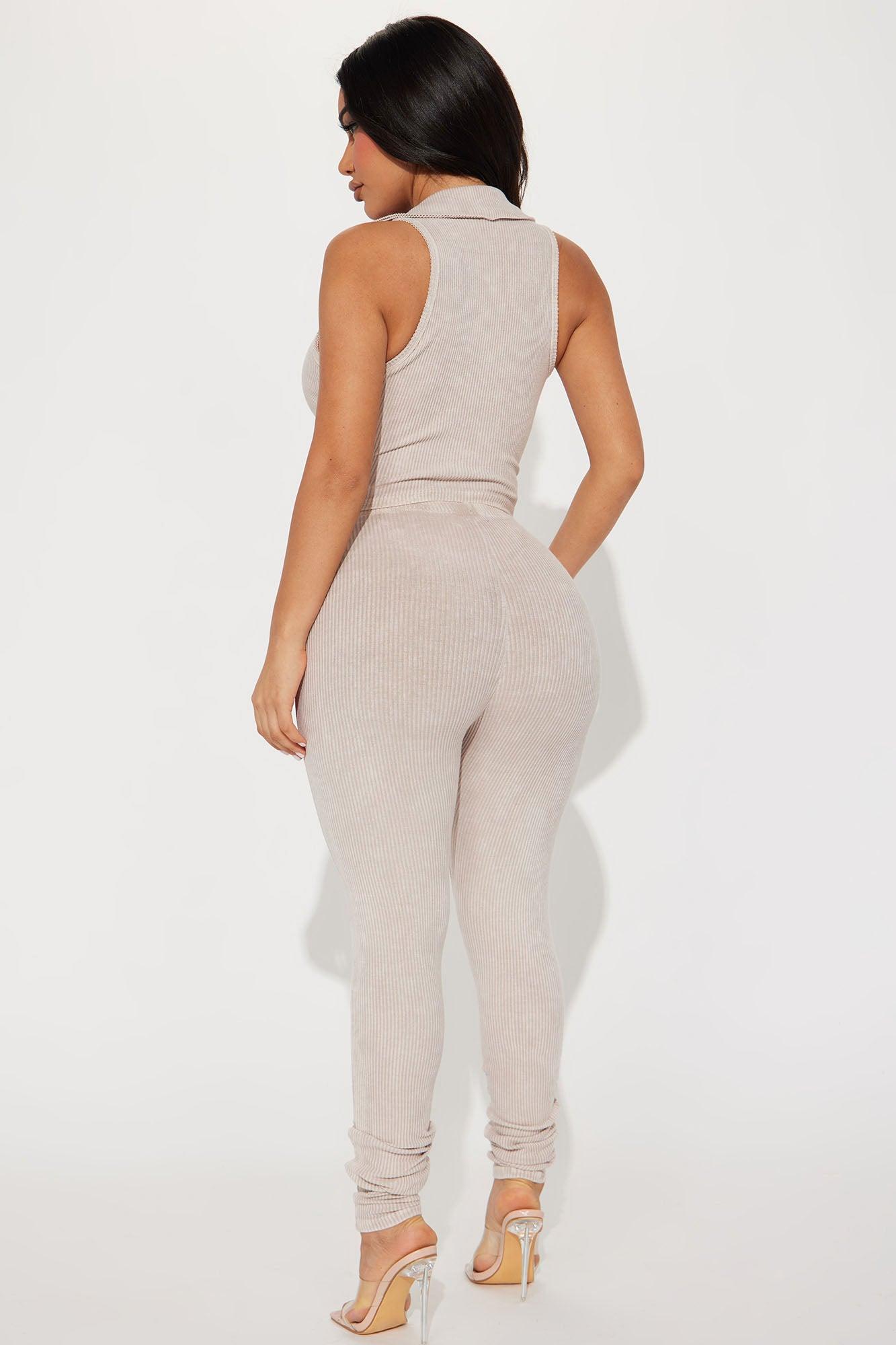 Stay With Me Legging Set - Taupe Product Image