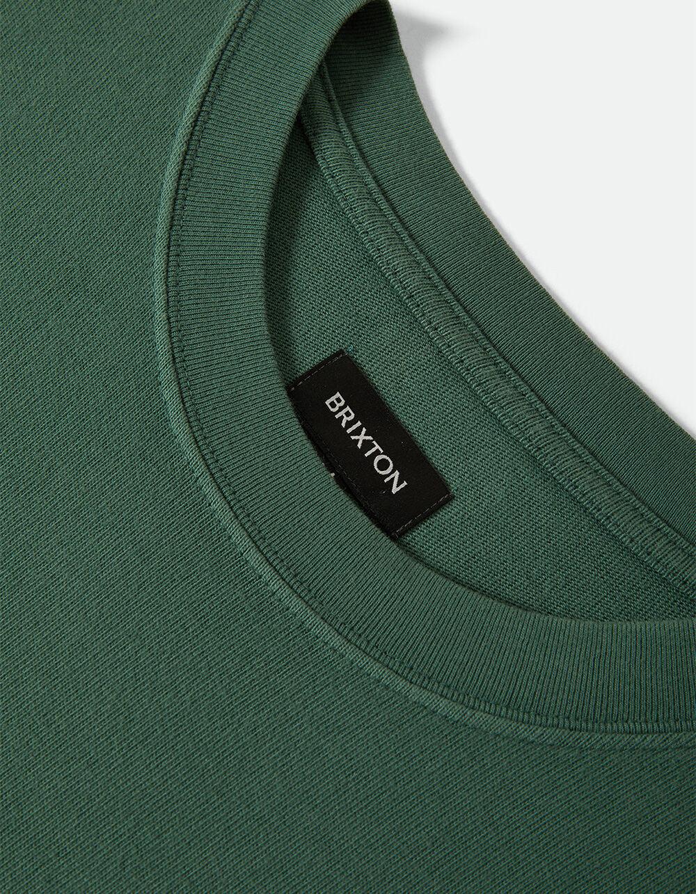 BRIXTON Quality Goods Mens Relaxed Knit Shirt - DK GREEN Product Image