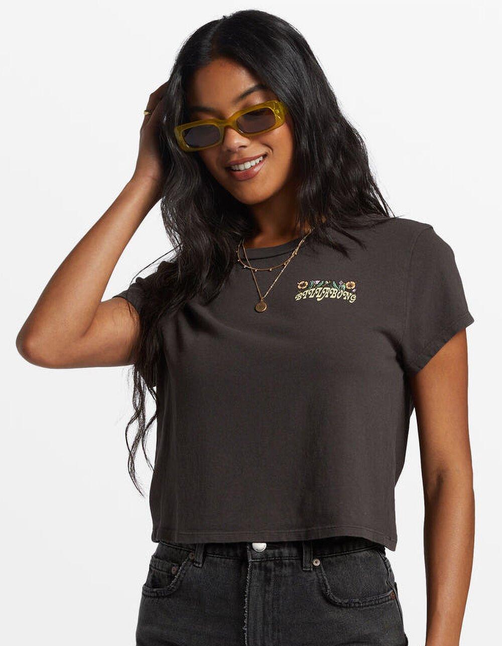 BILLABONG Season Of The Sun Womens Crop Tee - OFF-BLACK Product Image
