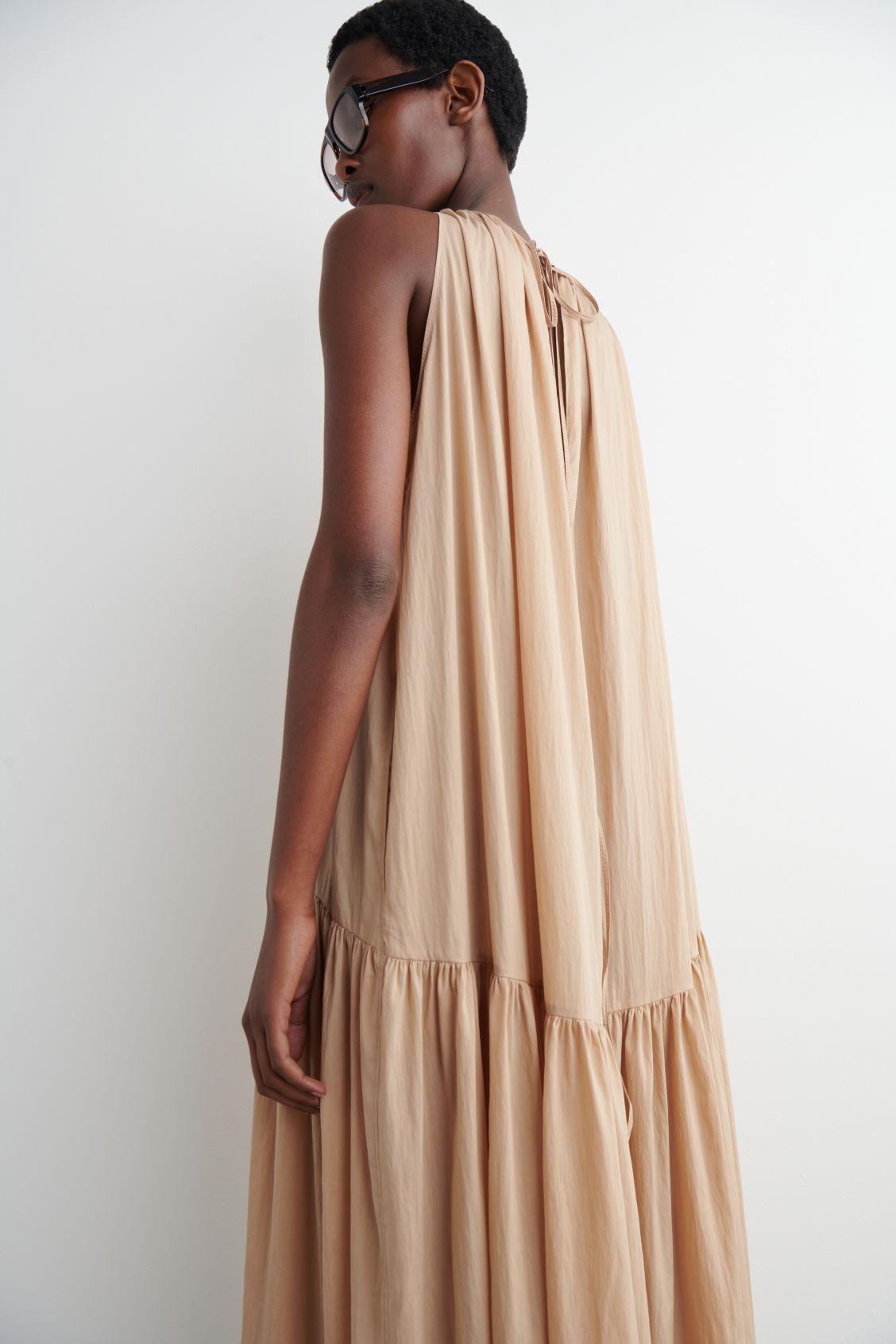 GATHERED HALTERNECK MAXI DRESS Product Image