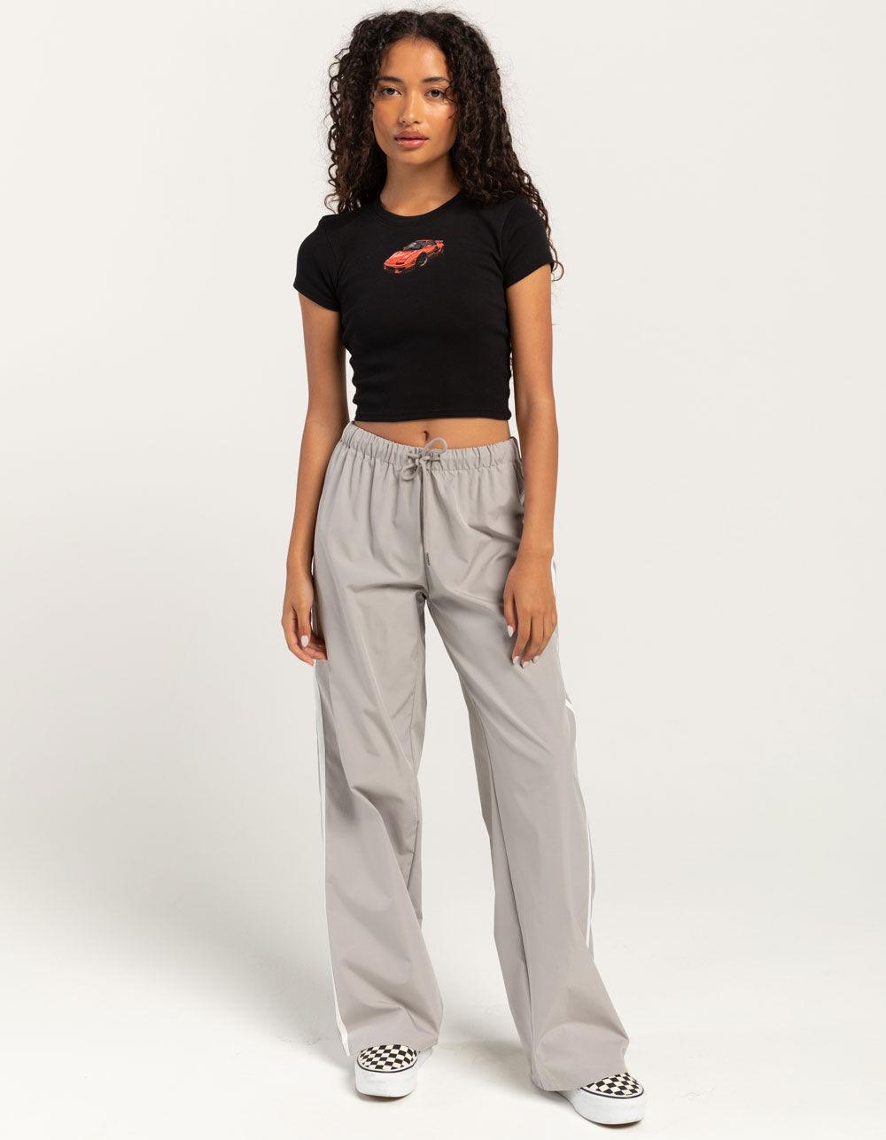 RSQ Womens Low Rise Track Pants - LIGHT GRAY Product Image