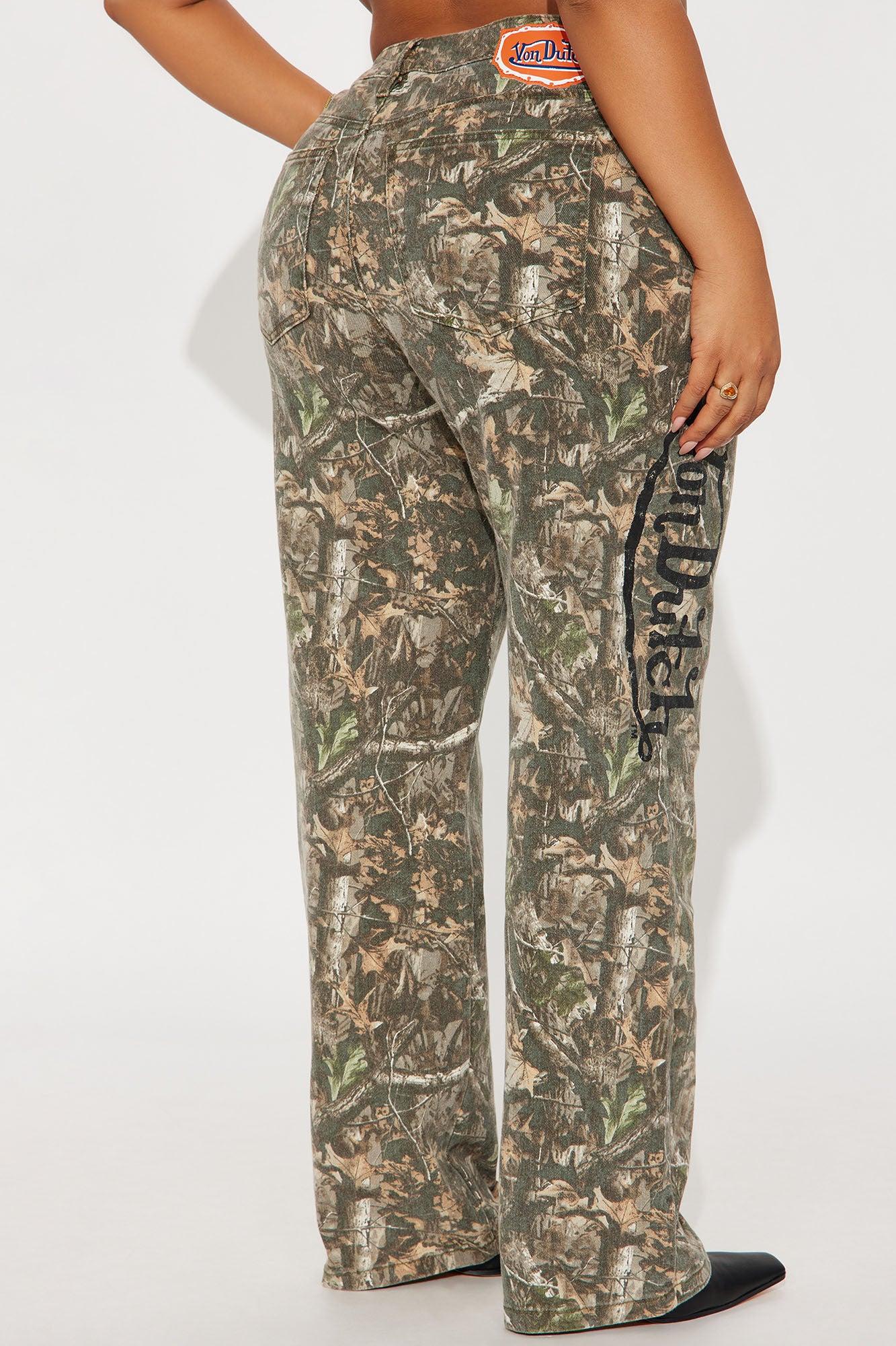 Von Dutch Camo Straight Leg Jeans - Camouflage Female Product Image