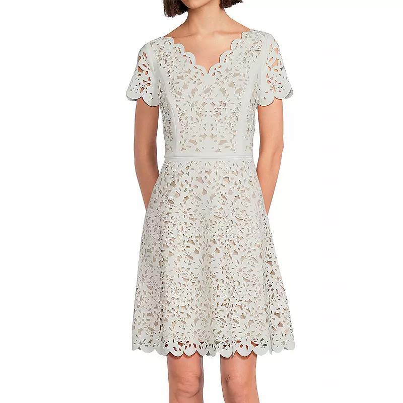 Women's Focus By Shani Cutout Overlay A-Line Dress,  Product Image