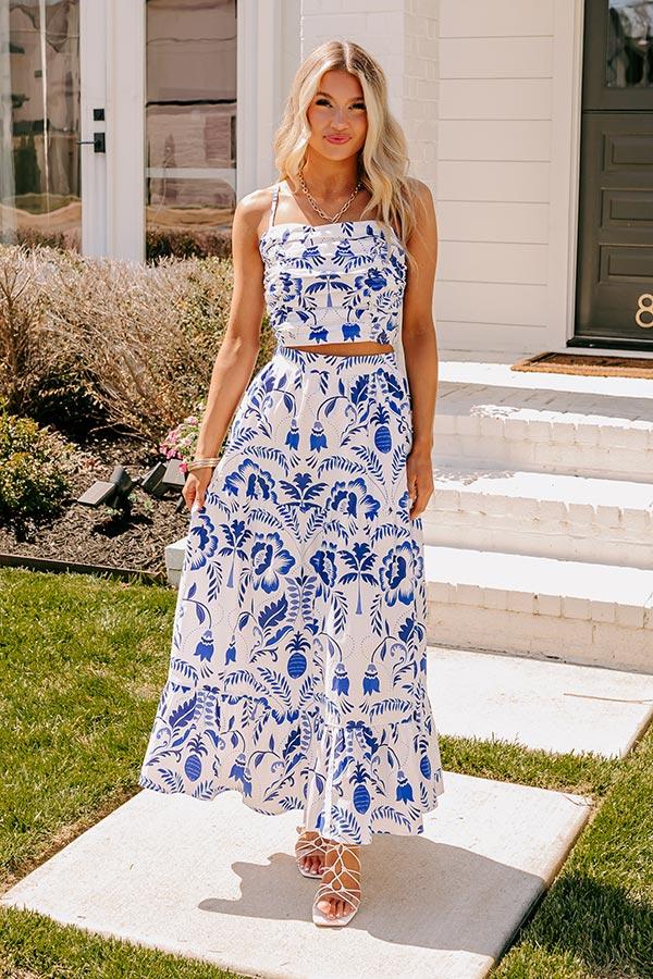 Mediterranean Getaway Crop Top Product Image