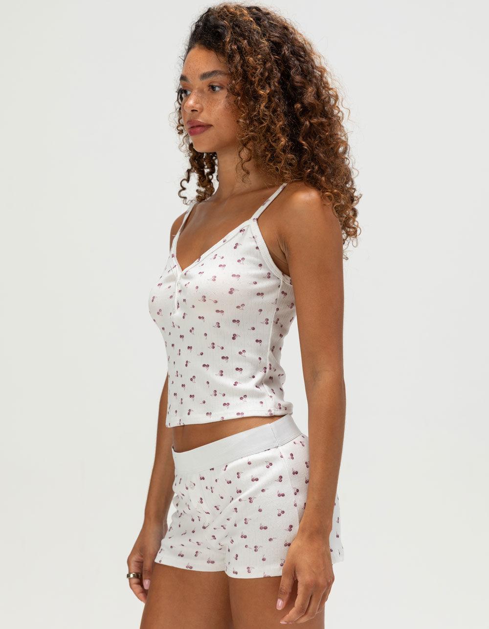 FULL TILT Print Button Womens Cami - WHITE COMBO Product Image