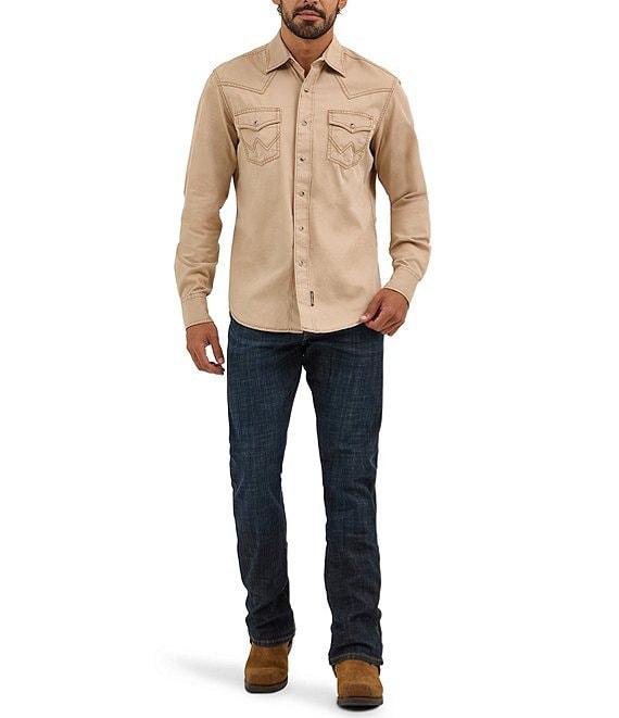Wrangler® Long Sleeve Retro® Premium Solid Woven Shirt Product Image