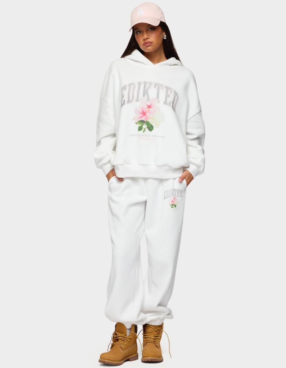 EDIKTED Fleura Edikted Hoodie - WHITE Product Image