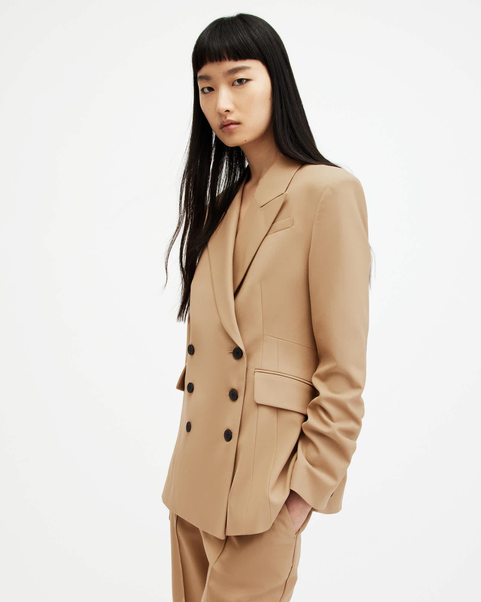 Sevenh Cinched Waist Slim Fit Blazer Product Image