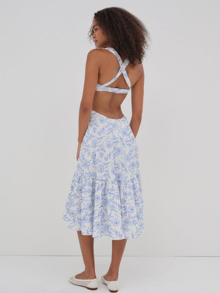 Maisie Midi Dress — Blue Product Image
