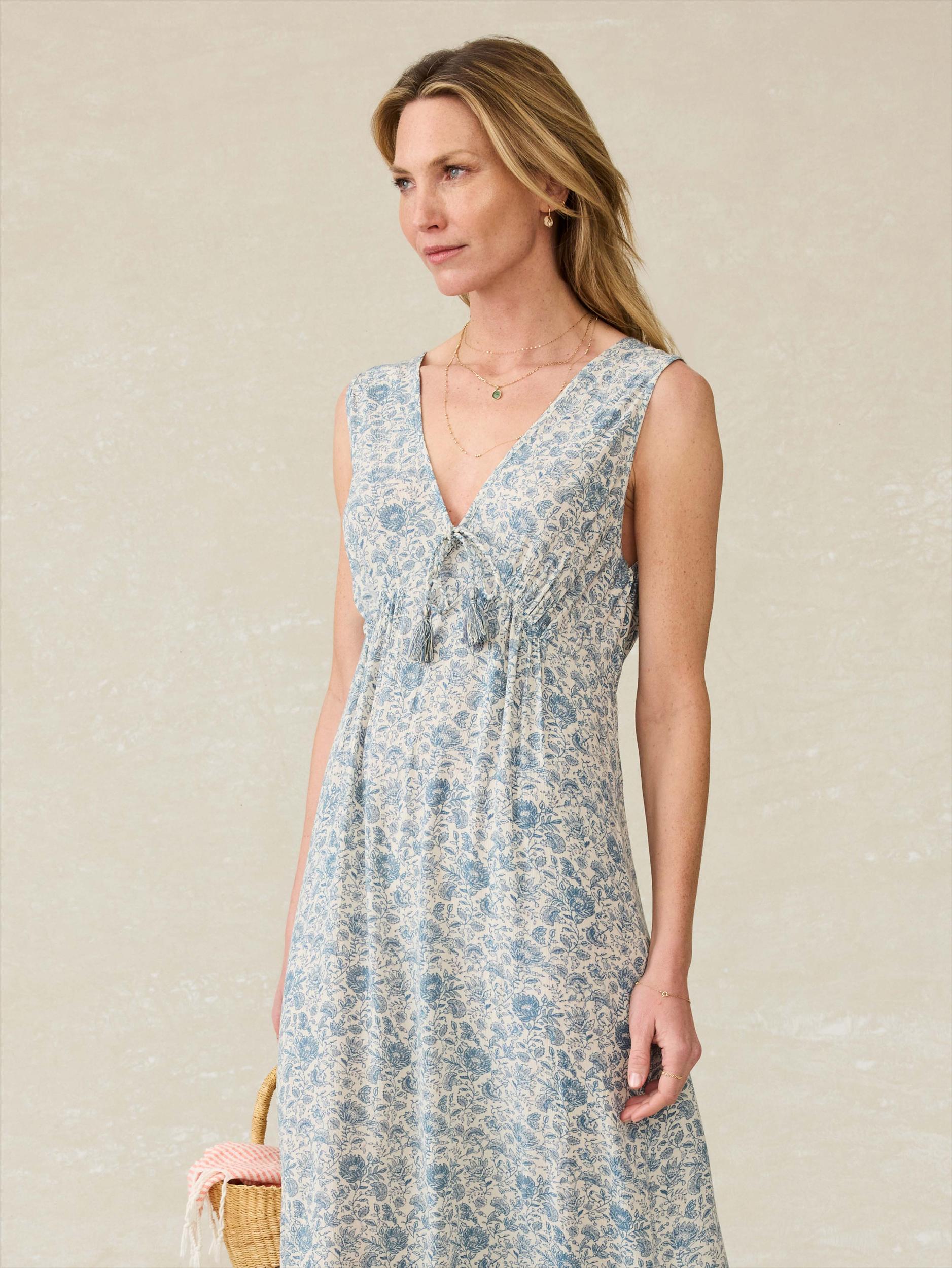 Eden Dress - Blue Water Floral Female Product Image