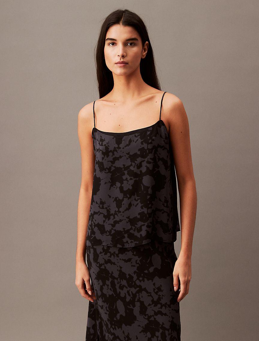 Chiffon Botanic Print Tank Top Product Image