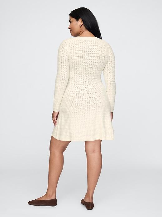 CashSoft Pointelle Mini Sweater Dress Product Image