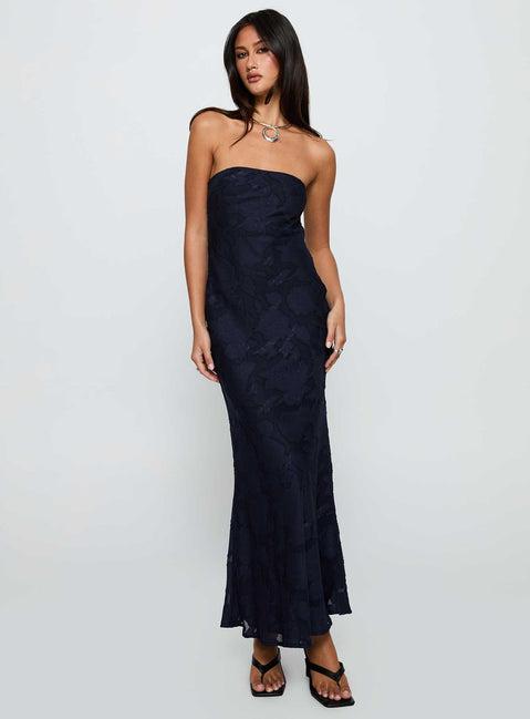 Haley Maxi Dress Navy Product Image