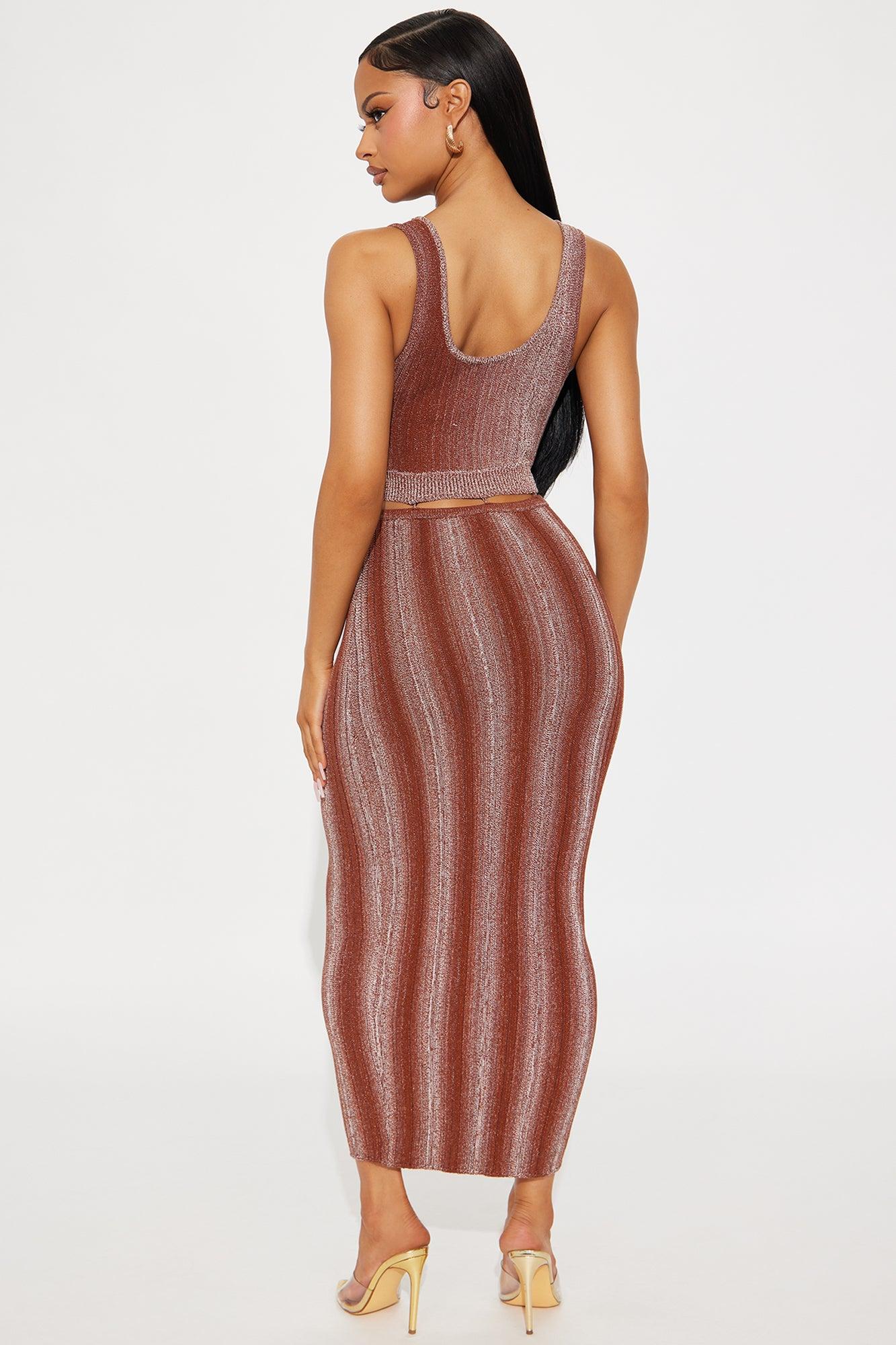 Mutual Feeling Sweater Midi Dress - Chocolate Product Image
