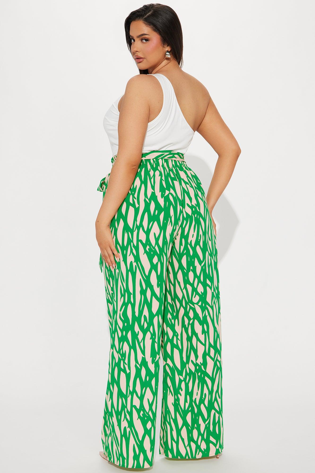 In The Tropics Jumpsuit - Green/combo Product Image