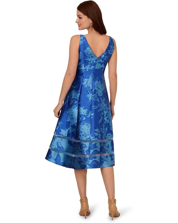 Women's Adrianna Papell Metallic Jacquard Midi Dress Product Image