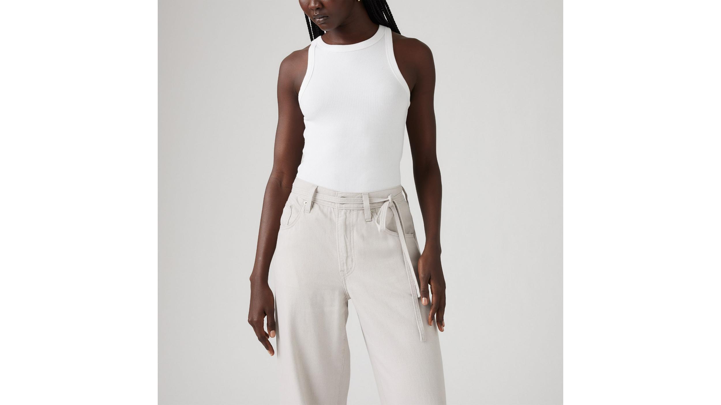 XL Baggy Straight Linen Blend Women's Pants Product Image