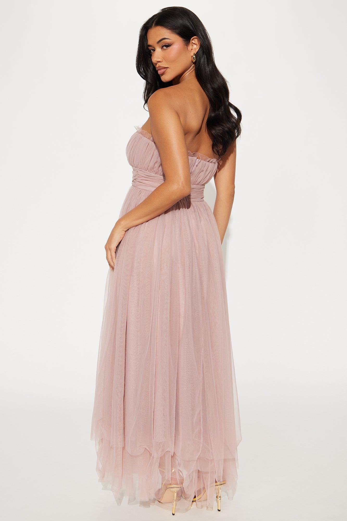 Monique Tulle Maxi Dress - Mauve Product Image