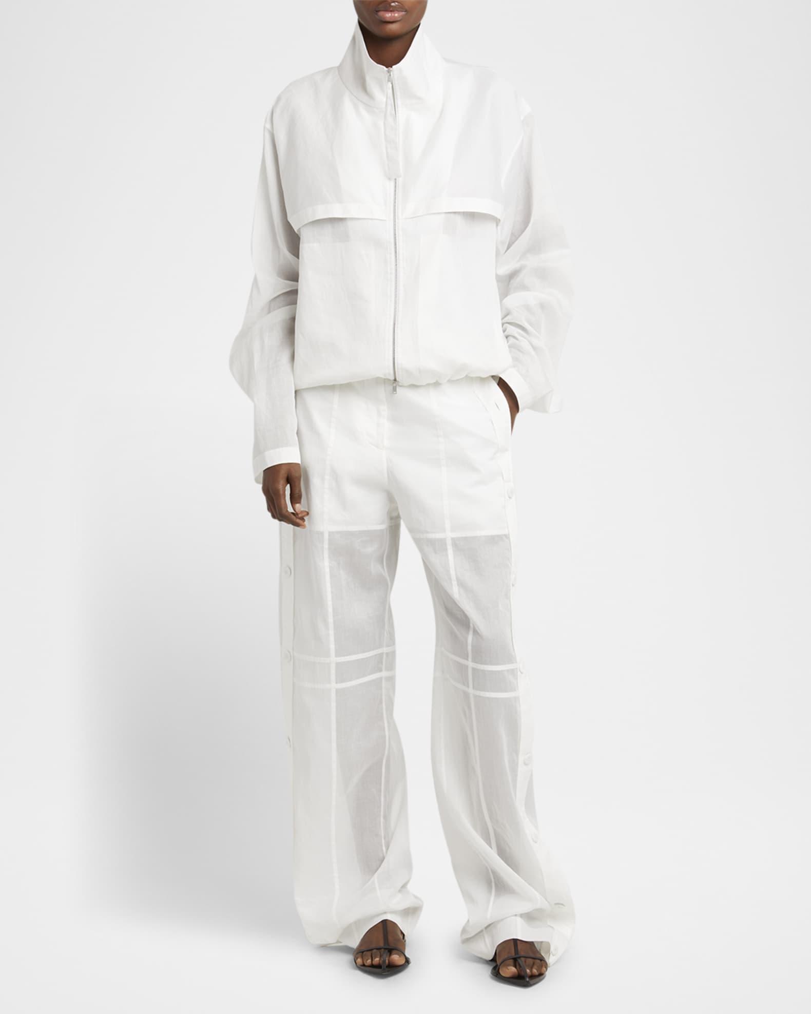 Lightweight Transparent Cotton Zip Jacket Product Image