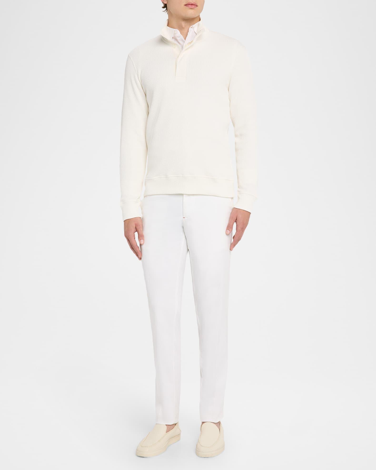 Men's Mazari Capri Collar Three-Button Seersucker Sweater Product Image