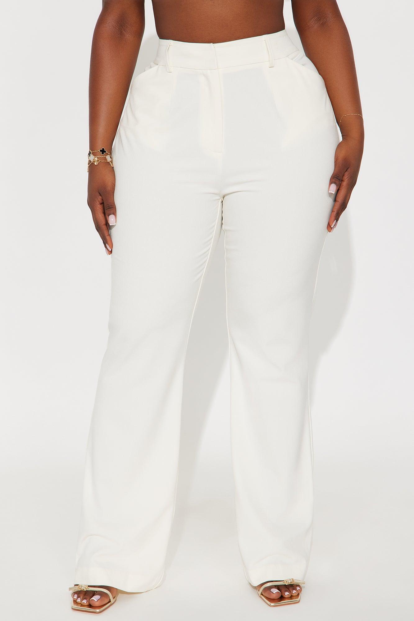 Tasha Dressy High Rise Pants - Ivory Female Product Image