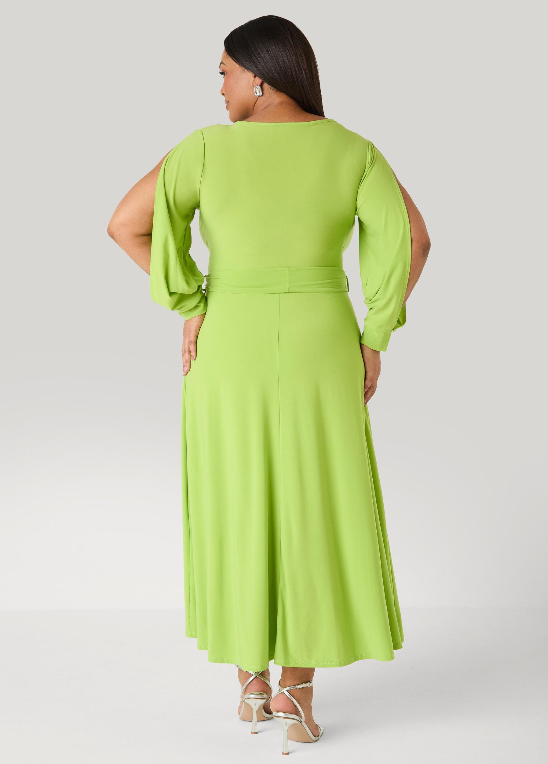 Split Sleeve A Line Maxi Dress Product Image