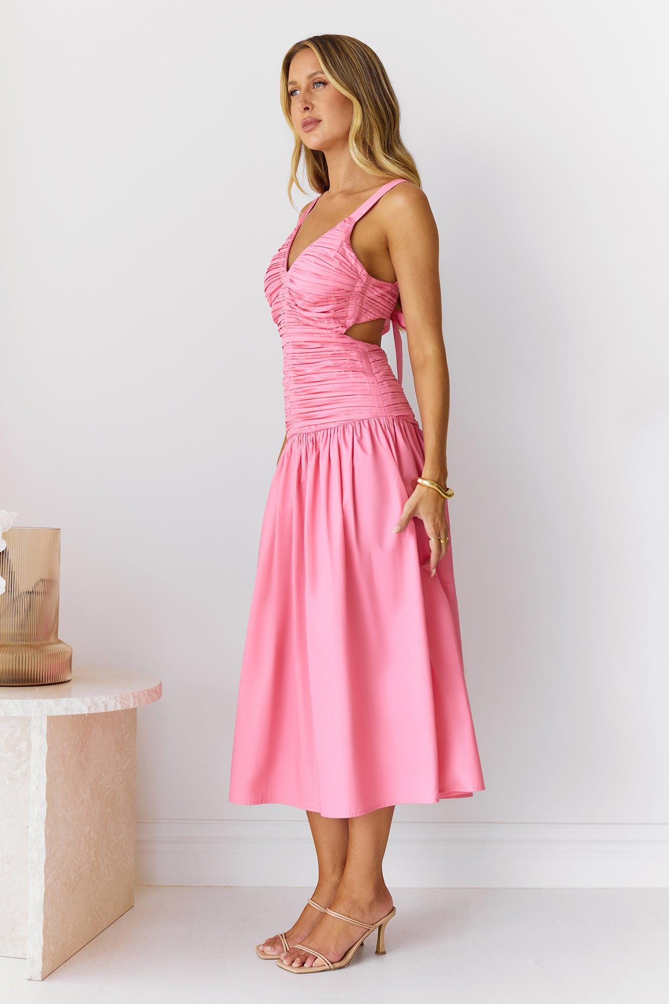 Sunny Vineyards Midi Dress Pink Product Image