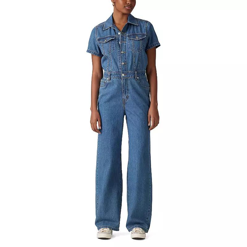 Women's Levi's® Type III Denim Jumpsuit, Size: Medium, Blue Joke Product Image