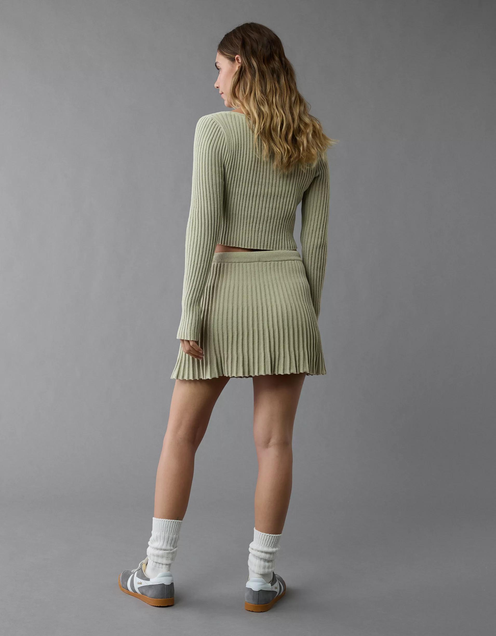 AE Ribbed Knit Mini Skirt Product Image